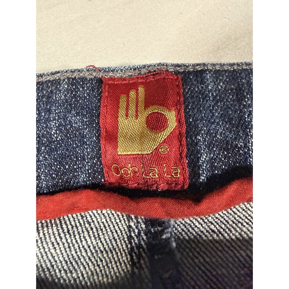 Ooh La La Bootcut Boogie Jeans Women's 14 Blue Bootcut Denim Embroidered 32L - Picture 8 of 11